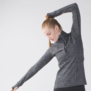 Lululemon Kanto Catch Me 1/2 Zip Pullover Wee Stripe Black Sz 8